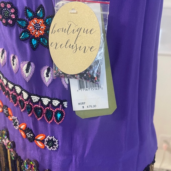 Gorgeous HAND BEADED silk top - Picture 5 of 6